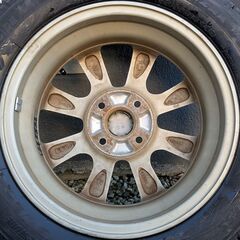 【タイヤ新品】ブリジストン BLIZZAK VRX3 155/65R14 2025年 4本セット ダイハツ純正ホイール 4.5J PCD100 4穴 スタッドレスタイヤ 軽自動車全般にの画像
