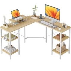 新品同様　　L字パソコンデスクの画像