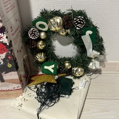 ニトリのクリスマスツリーとリースセットの画像