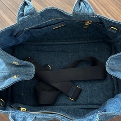 PRADA カナパ デニム トートバッグ ネイビーの画像