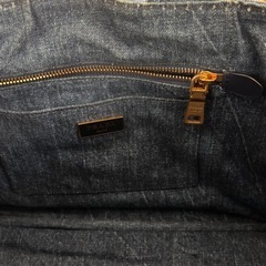 PRADA カナパ デニム トートバッグ ネイビーの画像