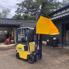 除雪にコマツフォークリフトの画像