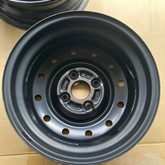 洗浄済み スチールホイール 鉄ホイール 13インチ 13×4.5 PCD100 4H ハブ径Φ54 鉄チンの画像
