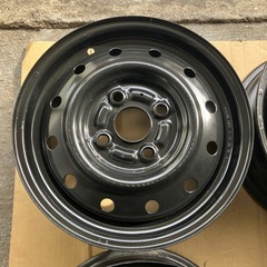 洗浄済み スチールホイール 鉄ホイール 13インチ 13×4.5 PCD100 4H ハブ径Φ54 鉄チンの画像