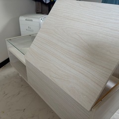 ローテーブル　鏡付き　ガラス　の画像