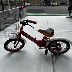 (決定)トミカ　自転車　14インチ　赤色の画像