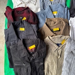 【本日&明日】ガレージフリマ開催中✨メンズシャツどれでも300円！（UNIQLO、GAP、他ブランドmix） ・リネン／コットン／チェック／無地 の画像
