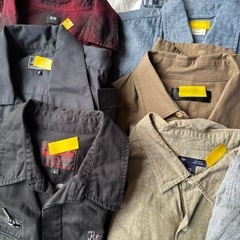 【本日&明日】ガレージフリマ開催中✨メンズシャツどれでも300円！（UNIQLO、GAP、他ブランドmix） ・リネン／コットン／チェック／無地 の画像