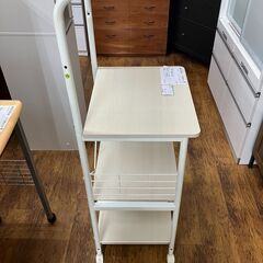 ★リユースのサカイ水戸店★  レンジ台 ホワイト H131.5×D43×W49 クリーニング済み MT6058の画像