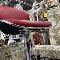 ③複数在庫あり！ ニトリ カウンターチェア マーユH-1290 昇降式 合皮 レッド系 バーチェア ハイチェア 椅子 イス 札幌市手稲区の画像