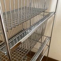 ｛譲渡先が決まりました］キッチン用スチールラックの画像