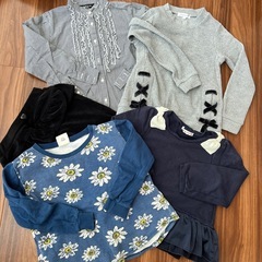 110 120 女の子　長袖　洗い替え　ニット　9着　まとめ売りの画像