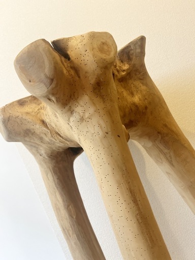 【天然チークの一点物】花台／サイドテーブルにも◎ 高さ90cm ナチュラルインテリアにぴったり 