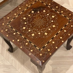 インドネシア象嵌細工　コーヒーテーブルの画像