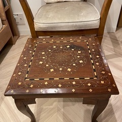 インドネシア象嵌細工　コーヒーテーブルの画像