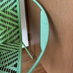 【希少！アフリカンチェアー】グリーン ラウンド　おしゃれの画像