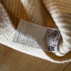 ユニクロ スフレヤーンセーター 150cm オフホワイトの画像