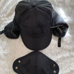 【新品・未使用】防寒対策 ボア帽子耳あて付き帽子 ロシア 帽子(色：ブラック ）の画像