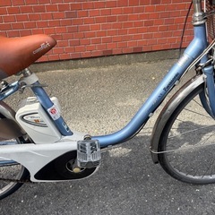 Panasonic青色 シティタイプ 電動アシスト自転車の画像
