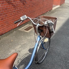 Panasonic青色 シティタイプ 電動アシスト自転車の画像