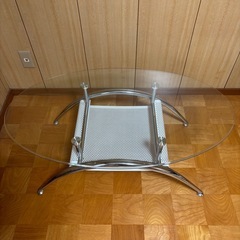 センターテーブル　ガラス天板の画像