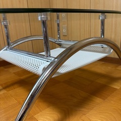 センターテーブル　ガラス天板の画像