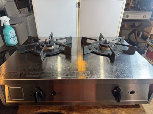 リンナイ ガスコンロ RT31-2STS 2023年製 都市ガス用 美品 ホース付