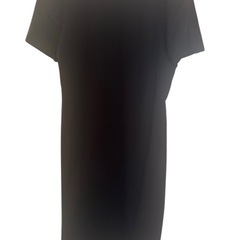 H&M 黒 半袖カットソーワンピース Sの画像