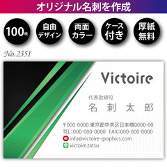 名刺印刷 100枚 両面 フルカラー 紙ケース付 No.2…