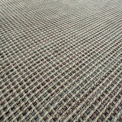 グレーチェック柄2人掛けソファ　カリモク家具の画像