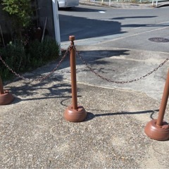 駐車場ポールチェーンスタンドの画像