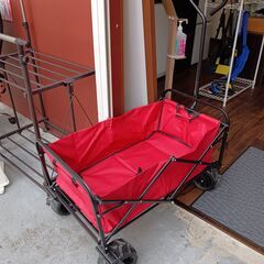 IFUDO　折りたたみ式 キャリーワゴン　アウトドア用品　ワゴン 　レッド 赤　サイズ（約）幅52×奥84×高116.5　　■近隣配送無料 買取GO‼　栄和店の画像