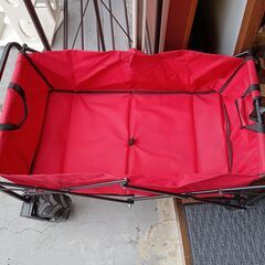 IFUDO　折りたたみ式 キャリーワゴン　アウトドア用品　ワゴン 　レッド 赤　サイズ（約）幅52×奥84×高116.5　　■近隣配送無料 買取GO‼　栄和店の画像