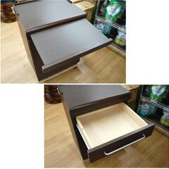 キャビネット 電話台 幅50×奥行43.5×高さ70cm ブラウン 収納 札幌市 清田区 平岡の画像