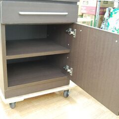 キャビネット 電話台 幅50×奥行43.5×高さ70cm ブラウン 収納 札幌市 清田区 平岡の画像