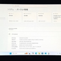 825-2 タッチパネル LIFEBOOK U939X/A Win11/office21付 メモリ８GB SSD256GBの画像