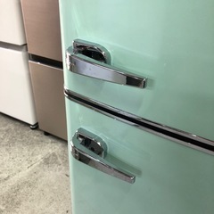 レトロ 2ドア 冷蔵庫 2024年製 ライトグリーン 81ℓ おしゃれ かわいい　の画像