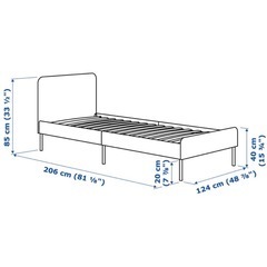 IKEA SLATTUMセミダブルベッドフレーム新品の画像