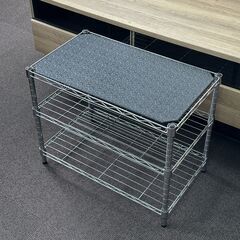 店頭引き渡し 中古 スチールラック 3段 板付き 棚 ラック 収納 家具の画像