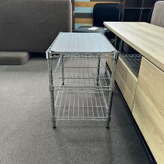 店頭引き渡し 中古 スチールラック 3段 板付き 棚 ラック 収納 家具の画像