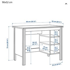 IKEA デスク　ホワイト　学習机　の画像