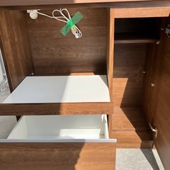 🉐美品　食器棚　レンジボード🉐キッチンボード　キッチン収納　炊飯器置き場　　レンジ置き　引き出し付き　の画像