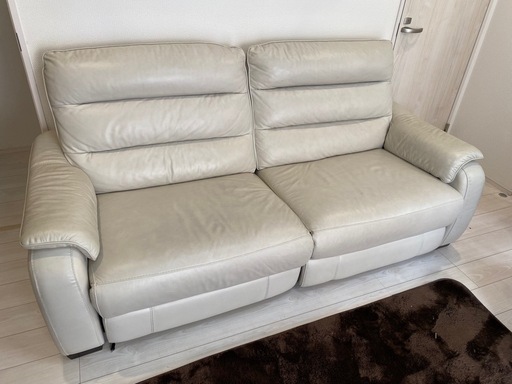 【定価21,9900円】美品　ニトリ 3人用両電動リクライニングソファ