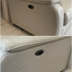 【定価21,9900円】美品　ニトリ 3人用両電動リクライニングソファの画像