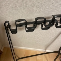 ゴミ袋＆レジ袋スタンド タワー ］山崎実業 tower ゴミ箱 キッチン 分別 ゴミ袋ハンガー レジ袋スタンド ダストボックス 折り畳み 折りたたみ レジ袋ホルダー ゴミ袋スタンド　ブラックの画像