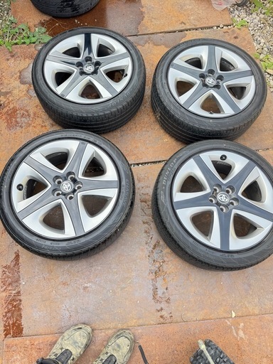 50 プリウス 後期 純正 アルミホイール 中古 タイヤホイール 4本 215/45R17 2022年製