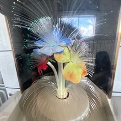 Ⓜ️商品 【土日対応】株式会社　ワーク　フラワー照明置き時計　動作確認済み　現状渡し　11-02-03 の画像