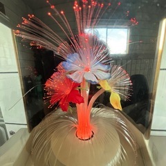 Ⓜ️商品 【土日対応】株式会社　ワーク　フラワー照明置き時計　動作確認済み　現状渡し　11-02-03 の画像