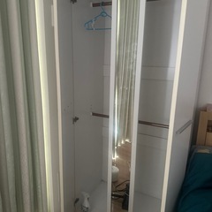 ［11／17まで］無料洋服タンス（鏡付き・ホワイト）引き取り限定の画像