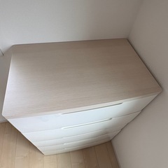 【美品】ホワイトチェスト　プラチック　5段タンスの画像